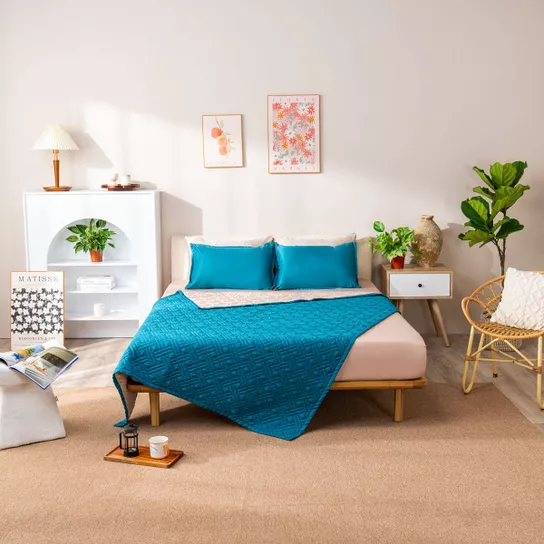 Bộ chăn ga gối đệm bốn mùa Goodnight Mori 4 món - Ảnh 2